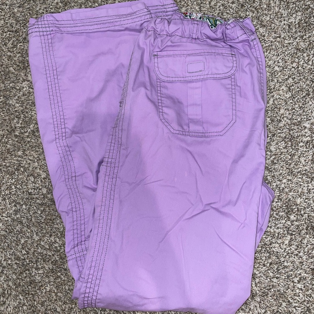 Lavender Koi Scrub Pants
